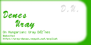 denes uray business card